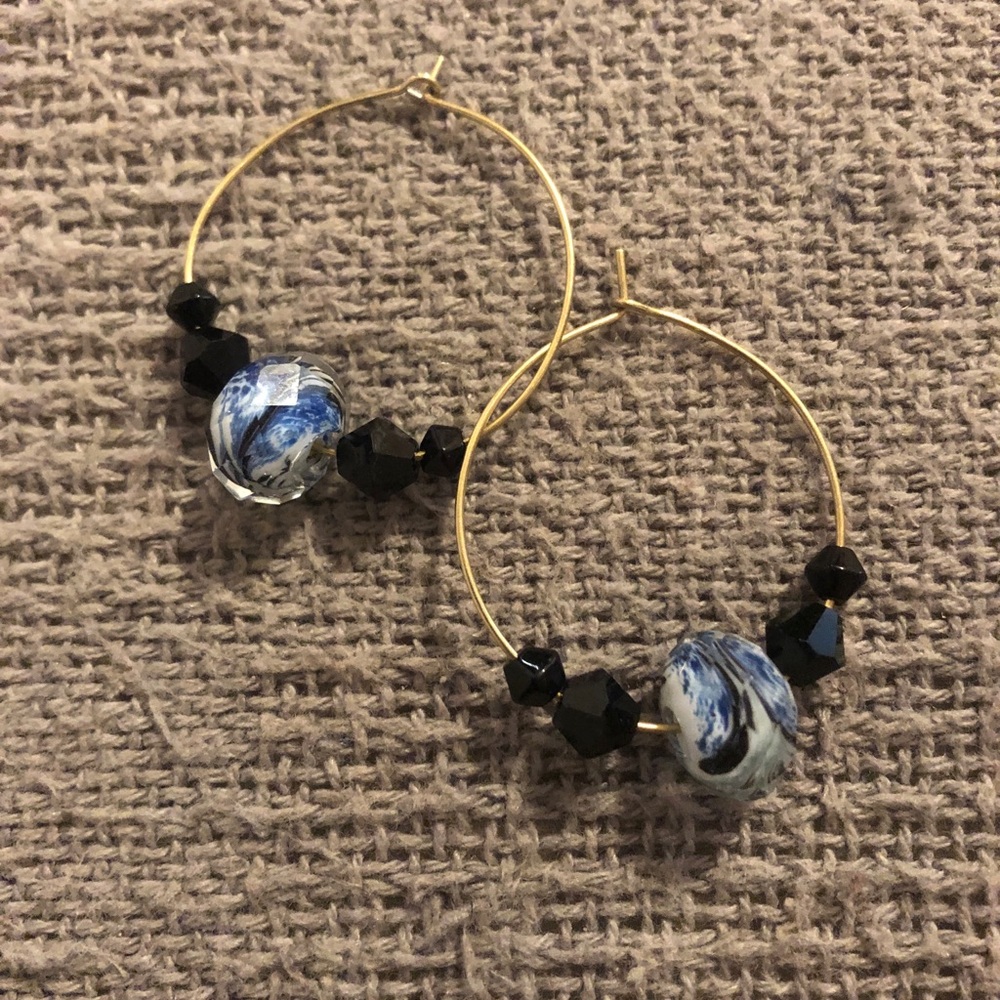 Glass bead hoops